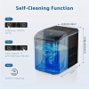 Portable Countertop Ice Maker with Ice Scoop, 9 Bullet Ice in 6 Mins, 24.5lbs/24H, Self-Cleaning, Handle, for Outdoor Cooking, BBQ, Camping, Patio Parties – Easy Use, Low Noise