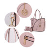 MKF Collection Imogene Two tone Whip Stitches Vegan Leather Women Shoulder bag with Wallet by Mia K