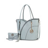 MKF Collection Imogene Two tone Whip Stitches Vegan Leather Women Shoulder bag with Wallet by Mia K