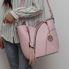 MKF Collection Imogene Two tone Whip Stitches Vegan Leather Women Shoulder bag with Wallet by Mia K