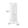 Slim Bath Cabinet with Toilet Paper Holder, White