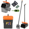 Pooper Scooper Kit Dog Poop Rake & Swiveling Bin Poop Heavy Duty Pick Up Tool with Extra Long Handle 35 Waste Bags Dispenser