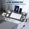 Foldable Laptop Table Portable Lap Desk Bed Table Tray Laptop Stand with Cup Holder & Tablet Slot & Lifting Handle for Working Writing Drawing & Eating