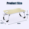 Foldable Laptop Table Portable Lap Desk Bed Table Tray Laptop Stand with Cup Holder & Tablet Slot & Lifting Handle for Working Writing Drawing & Eating