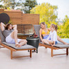10Gallon Black Four Leg Ice Bucket Plastic Side Table Outdoor Beverage Cooler Portable Drink Storage Patio Party BBQ Camping Garden Poolside Durable Lightweight Easy to Clean