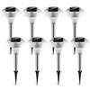 8Packs Solar Garden Lights Outdoor IP44 Waterproof Solar Pathway Lights Color Changing Landscape Lamps