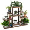 6-Tier Flower Wood Stand Plant Display Rack Storage Shelf