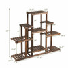 6-Tier Flower Wood Stand Plant Display Rack Storage Shelf