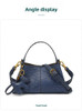 Senior sense of niche light luxury ostrich grain handbag female new fashion hundred temperament shoulder crossbody bag