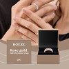 Hoexe Rose Gold Ring Ladies Light Luxury Rose Gold Jewelry Ring Delicate Everything With Niche Ring