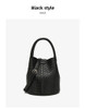 Simple niche woven pattern handbag bucket bag women's bag tide 2025 new senior sense shoulder bag crossbody bag