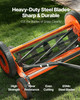 18" Manual Push Reel Lawn Mower 5-Blade Adjustable Height Grass Catcher 4 Wheels