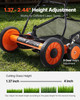 18" Manual Push Reel Lawn Mower 5-Blade Adjustable Height Grass Catcher 4 Wheels