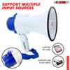 5 Core Megaphone Bull Horn 30W Loud Speaker 800 Yards Range Rechargeable Portable USB Bullhorn w Recording Volume Control Siren Noise Maker for Kids and Adults for Cheerleading Football Safety Drills