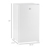 3.2 Cu.Ft Mini Fridge with Freezer, Single Door Compact Refrigerator with Adjustable Thermostat, Shelf and Reversible Door for Bedroom, Dorm, Home Office, Energy Efficient, White
