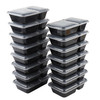 60 Piece Meal Prep Food Storage Containers, 15Pack 1L plus 15Pack 900ml