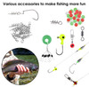 188Pcs Fishing Accessory Kit Portable Fishing Set Including Jig Hooks Sinker Weights Spoon Lure
