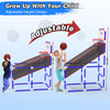 Kids' Basketball Game Set with 2 Balls Adjustable Height Basketball Hoop Arcade Game Indoor Outdoor Toys for Boys Girls Aged 3-12