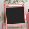 Qaba Art Easel for Kids with Paper Roll, Blackboard, Whiteboard, Storage, Pink