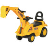 HOMCOM 3-in-1 Ride On Excavator Digger Scooter & Pulling Cart, Construction Pretend Play Toy for Kids