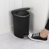 (2 pack) 2.6 Gallon Ultra™ StepOn Wastebasket, Small Plastic Trash Can, Step On to Open, Black