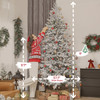 HOMCOM 9 ft Artificial Frosted Christmas Tree with Realistic Branches, Wide Full Spruce, Hinged Xmas Tree, Easy Assembly