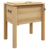 Outsunny Wooden Outdoor Cooler, Beverage Cooler with Bottle Opener for Backyard Deck Poolside Party, 54 Quart, Natural