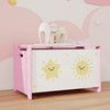 Qaba Toy Box with Lid, Safety Hinges and Groove Handles, Toy Storage Organizer for Kids, Living Room, Playroom, Pink Qaba Toy Box with Lid, Safety Hinges and Groove Handles, Toy Storage Organizer for Kids, Living Room, Playroom, Pink