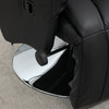 HOMCOM Swivel Recliner, Adjustable PU Leather Upholstered Recliner Chair with Footrest, Padded Arms and Steel Base, Black