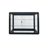 Tempered Glass Top Display Cabinet with Sliding Glass Door and Lock, Standard Aluminum Frame, Display Cabinet with Sliding Glass Door, Lock and LED