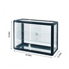 Tempered Glass Top Display Cabinet with Sliding Glass Door and Lock, Standard Aluminum Frame, Display Cabinet with Sliding Glass Door, Lock and LED
