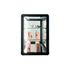 Tempered Glass Top Display Cabinet with Sliding Glass Door and Lock, Standard Aluminum Frame, Display Cabinet with Sliding Glass Door, Lock and LED