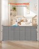 Retractable Baby Gate 34 in Tall Extend to 71 in Wide for Kids or Pets Gray