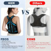 Men'S And Women'S Adjustable Back Support, Shoulder Brace, Provides Lumbar Support, Back And Waist Support, Suitable For Office, Sports, Outdoors And Sedentary (black)