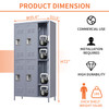 6 Door 72"H Metal Lockers With Lock for Employees,Storage Locker Cabinet for Home Gym Office School Garage,Gray