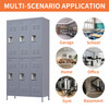 6 Door 72"H Metal Lockers With Lock for Employees,Storage Locker Cabinet for Home Gym Office School Garage,Gray