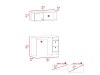 Aramis Office Set, Two Drawers, Wall Cabinet, Single Door Cabinet, Two Shelves