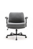 Criss Cross Chair with Wheels and Flip Arms-Comfy Fabric Cross Legged Office Chair with Thick Cushion&Wide Seat, Adjustable Swivel Desk Chair for Home Office, Apartment, Bedroom