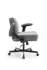 Criss Cross Chair with Wheels and Flip Arms-Comfy Fabric Cross Legged Office Chair with Thick Cushion&Wide Seat, Adjustable Swivel Desk Chair for Home Office, Apartment, Bedroom