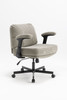 Criss Cross Chair with Wheels and Flip Arms-Comfy Fabric Cross Legged Office Chair with Thick Cushion&Wide Seat, Adjustable Swivel Desk Chair for Home Office, Apartment, Bedroom