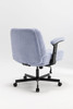 Criss Cross Chair with Wheels and Flip Arms-Comfy Fabric Cross Legged Office Chair with Thick Cushion&Wide Seat, Adjustable Swivel Desk Chair for Home Office, Apartment, Bedroom