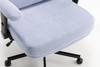 Criss Cross Chair with Wheels and Flip Arms-Comfy Fabric Cross Legged Office Chair with Thick Cushion&Wide Seat, Adjustable Swivel Desk Chair for Home Office, Apartment, Bedroom