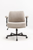 Criss Cross Chair with Wheels and Flip Arms-Comfy Fabric Cross Legged Office Chair with Thick Cushion&Wide Seat, Adjustable Swivel Desk Chair for Home Office, Apartment, Bedroom