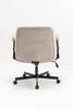 Criss Cross Chair with Wheels and Flip Arms-Comfy Fabric Cross Legged Office Chair with Thick Cushion&Wide Seat, Adjustable Swivel Desk Chair for Home Office, Apartment, Bedroom