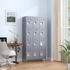 12 Door 72"H Metal Lockers With Lock for Employees,Storage Locker Cabinet for Home Gym Office School Garage,Gray