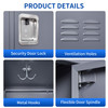 12 Door 72"H Metal Lockers With Lock for Employees,Storage Locker Cabinet for Home Gym Office School Garage,Gray