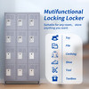 12 Door 72"H Metal Lockers With Lock for Employees,Storage Locker Cabinet for Home Gym Office School Garage,Gray