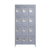 12 Door 72"H Metal Lockers With Lock for Employees,Storage Locker Cabinet for Home Gym Office School Garage,Gray
