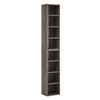 8-Tier Media Tower Rack, CD DVD Slim Storage Cabinet with Adjustable Shelves, Tall Narrow Bookcase Display Bookshelf for Home Office,Multi-functional double-decker bookcase