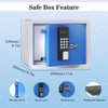 WeHere Safe Box with Digital Lock,Small Security Box use App/One-Time Password/Fixed Code/Spare Key Unlock, Safe Cabinet for Home, Office, Hotel Storage Gun, Money, Jewelry, 0.45 Cubic Feet